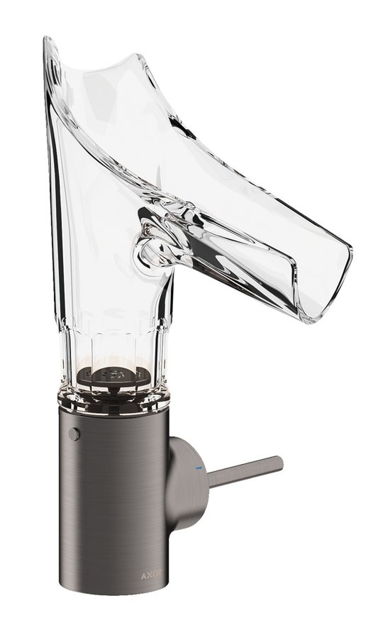 Смеситель для раковины Axor Starck V bevel cut, Brushed Black Chrome (12123340) Для раковины Черный