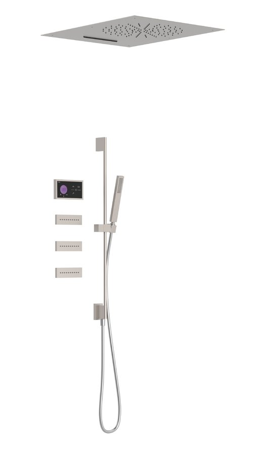 Электронный душевой комплект скрытого монтажа Tres SHOWER TECHNOLOGY, сталь (09288403AC) Душевые комплекты (системы) Сталь