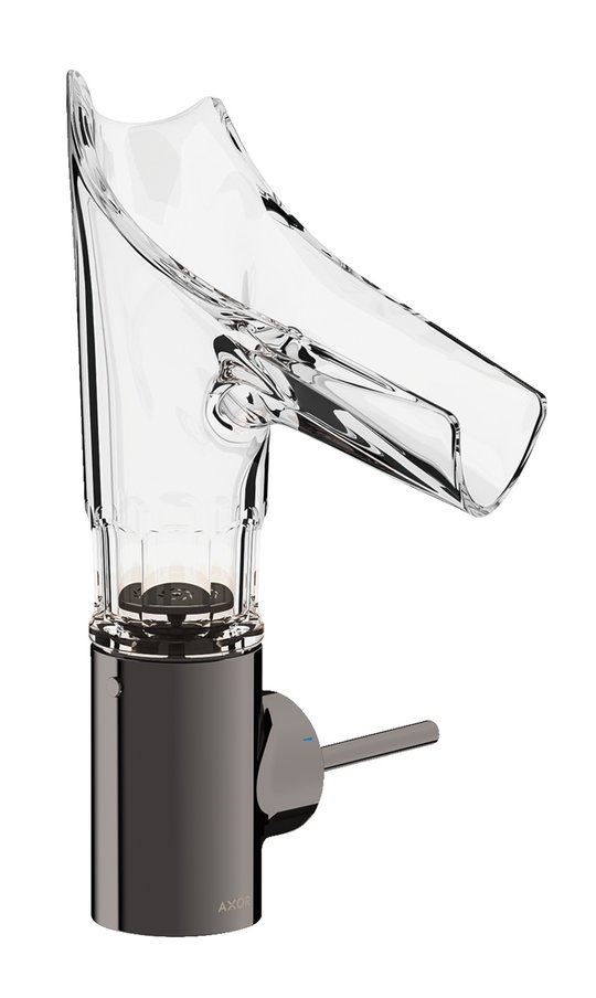 Смеситель для раковины Axor Starck V bevel cut, Polished Black Chrome (12123330) Для раковины Черный