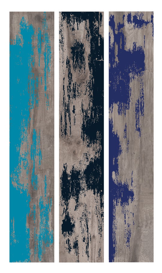 Плитка ABK Dolphin Listone Grey Enamel Mix 3 20 * 120 (DPR35255) ABK Для кухні, Для громадських приміщень, Для житлових приміщень, Для ванної