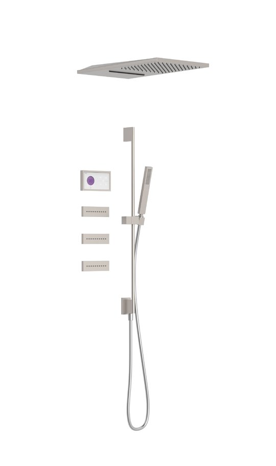 Электронный душевой комплект скрытого монтажа Tres SHOWER TECHNOLOGY, сталь (09286407AC) Душевые комплекты (системы) Сталь