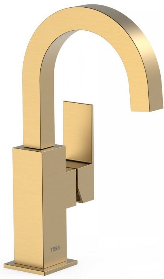 Смеситель для раковины Tres Cuadro Exclusive COLORS, золото матовый (00660502OM) Для раковины Золото матовый