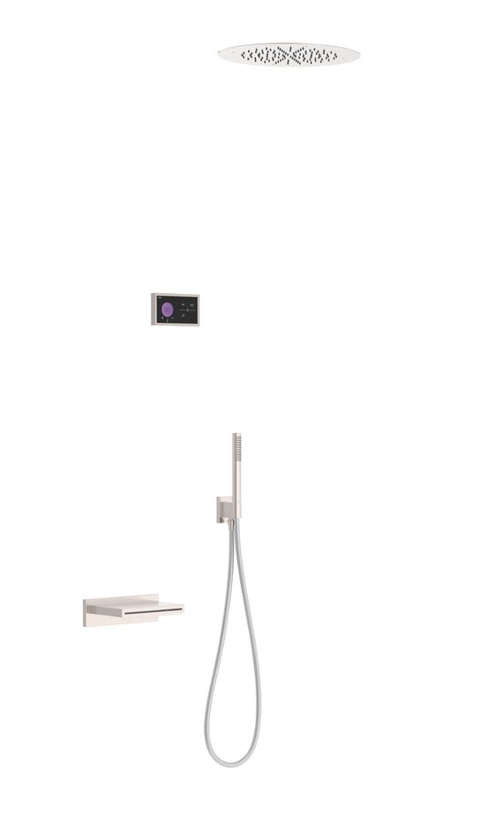 Электронный душевой комплект скрытого монтажа Tres SHOWER TECHNOLOGY, сталь (09288320AC) Душевые комплекты (системы) Сталь