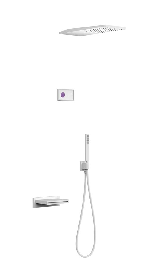 Електронний душовий комплект прихованого монтажу Tres SHOWER TECHNOLOGY, білий матовий (09286319bm) Душові комплекти (системи) Білий матовий