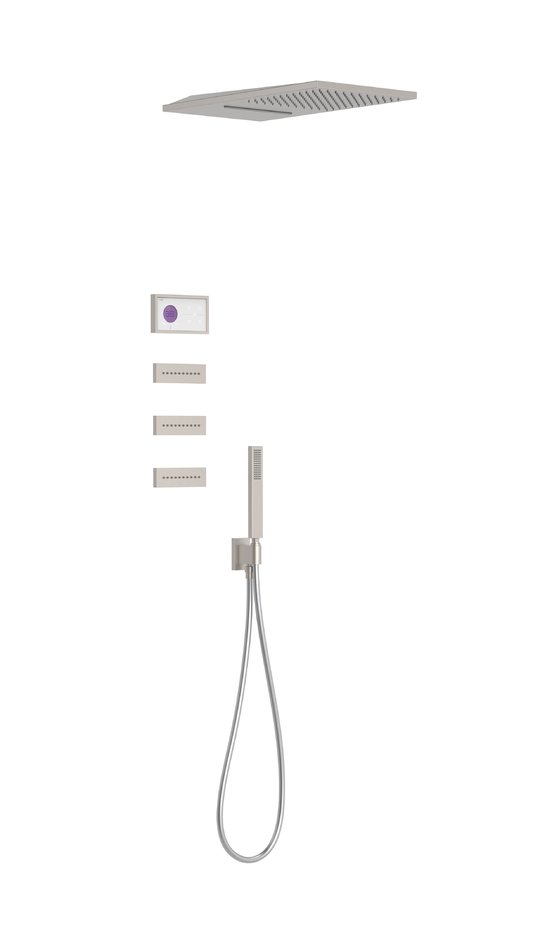 Электронный душевой комплект скрытого монтажа Tres SHOWER TECHNOLOGY, сталь (09286408AC) Душевые комплекты (системы) Сталь