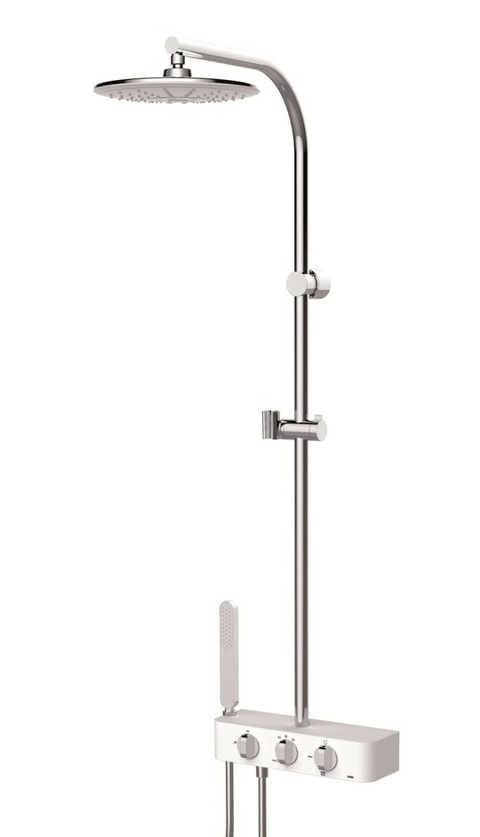 Термостатическая душевая система GRB Despertar Balnea 3F Snow (85460850) Душевые стойки Хром