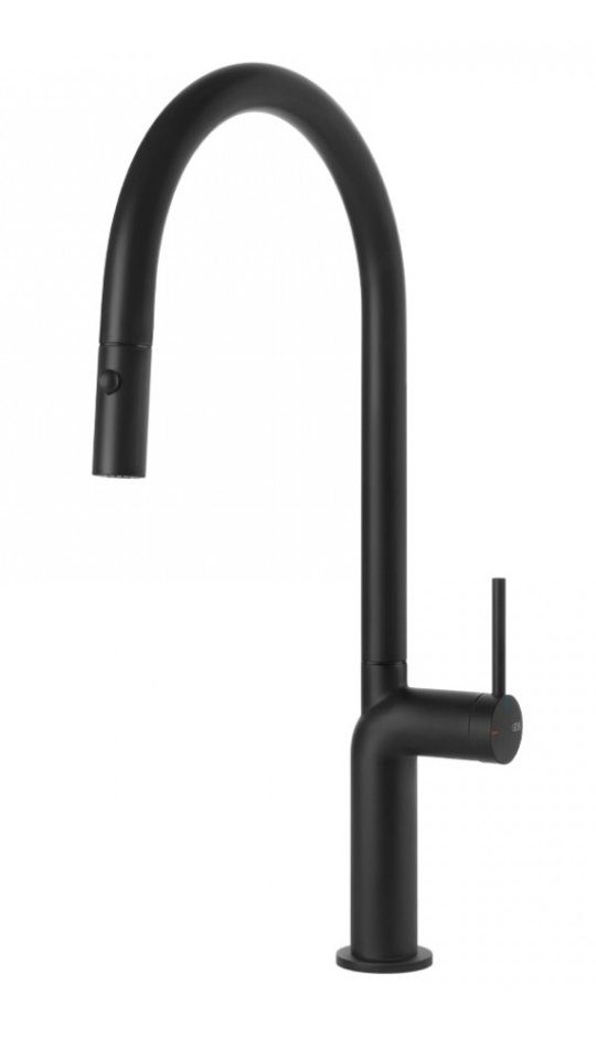 Змішувач для кухні Gessi Kitchen STELO, матовий чорний (60303-299) Для кухні Чорний, Чорний матовий