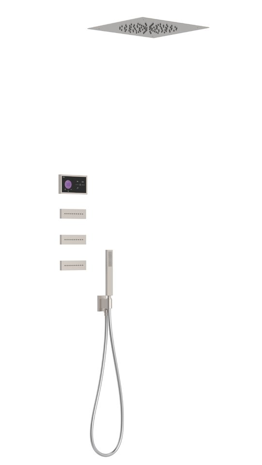 Электронный душевой комплект скрытого монтажа Tres SHOWER TECHNOLOGY, сталь (09288313AC) Душевые комплекты (системы) Сталь