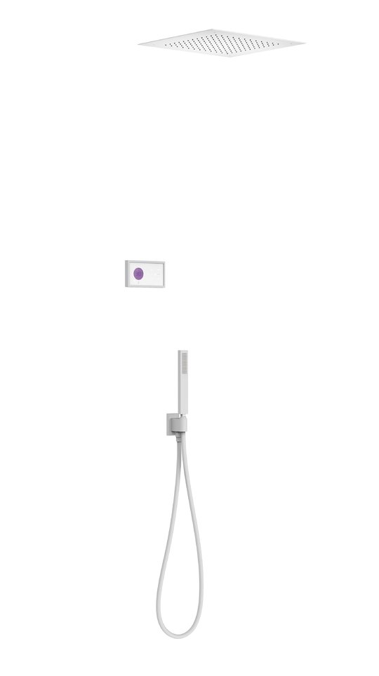 Електронний душовий комплект прихованого монтажу Tres SHOWER TECHNOLOGY, білий матовий (09286552bm) Душові комплекти (системи) Білий матовий