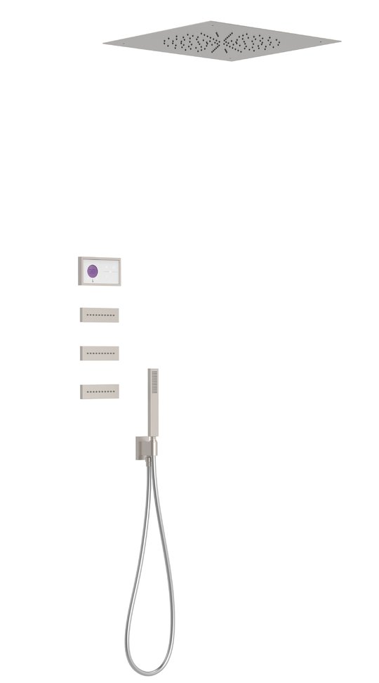 Электронный душевой комплект скрытого монтажа Tres SHOWER TECHNOLOGY, сталь (09286312AC) Душевые комплекты (системы) Сталь