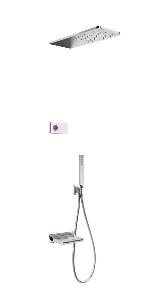 Електронний душовий комплект прихованого монтажу Tres SHOWER TECHNOLOGY, хром (09286319) Душові комплекти (системи) Хром