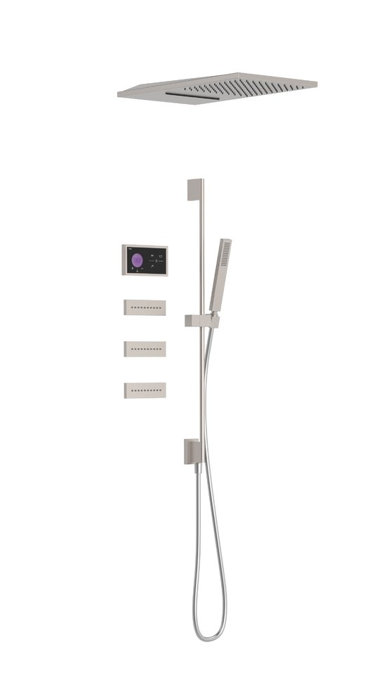 Электронный душевой комплект скрытого монтажа Tres SHOWER TECHNOLOGY, сталь (09288407AC) Душевые комплекты (системы) Сталь