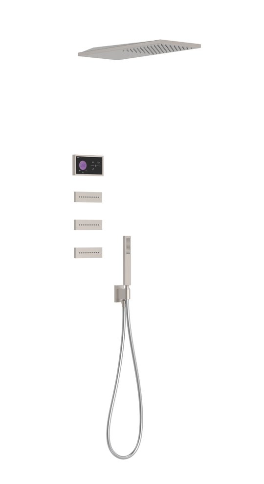 Электронный душевой комплект скрытого монтажа Tres SHOWER TECHNOLOGY, сталь (09288314AC) Душевые комплекты (системы) Сталь