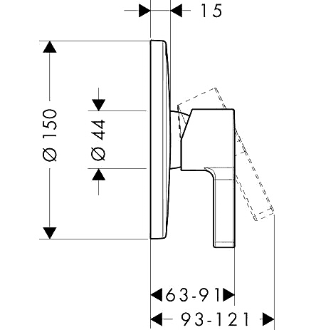 ЧертежHansgrohe Metris S (31665000)