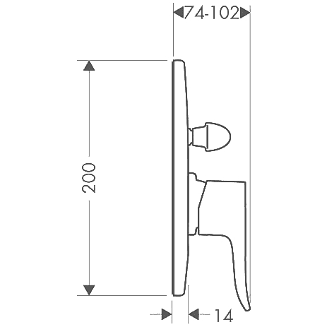 ЧертежHansgrohe Metris (31484000)