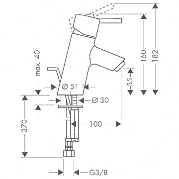 ЧертежHansgrohe Talis S (32020000)