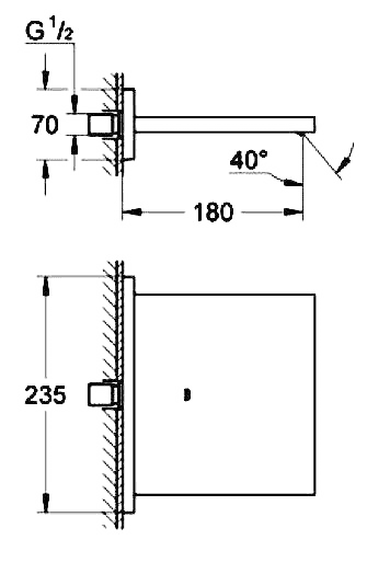 ЧертежGrohe Allure (13317000)
