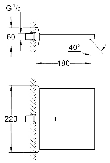 ЧертежGrohe Allure Brilliant (13319000)