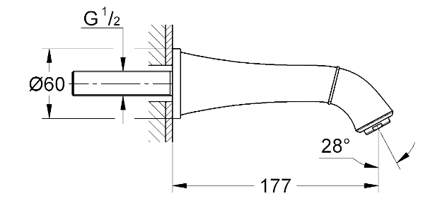 ЧертежGrohe Grandera (13341000)