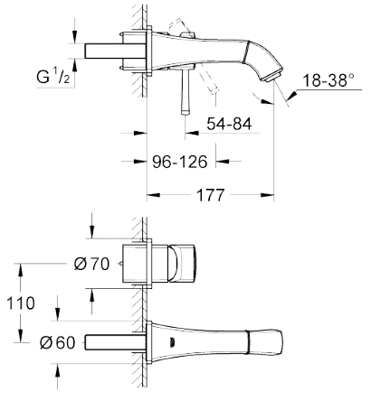 ЧертежGrohe Grandera (19929IG0)