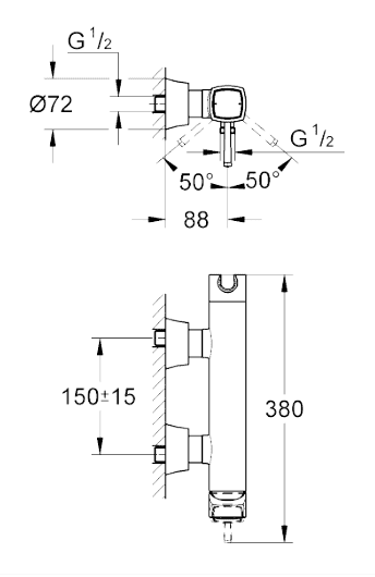 ЧертежGrohe Grandera (23316000)