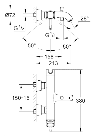 ЧертежGrohe Grandera (23317IG0)