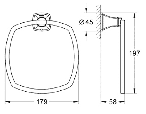 ЧертежGrohe Grandera (40630000)
