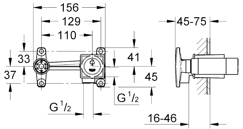 ЧертежGrohe Grandera (23319000)