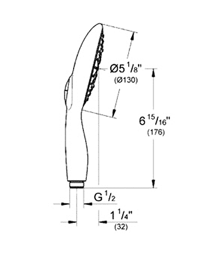 ЧертежGrohe Power&Soul Contemporary (27672TN0)
