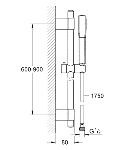 ЧертежGrohe Grandera Stick (26038IG0)