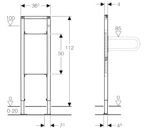 ЧертежGeberit Duofix (111.790.00.1)