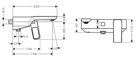 ЧертежAxor Urquiola (11420000)