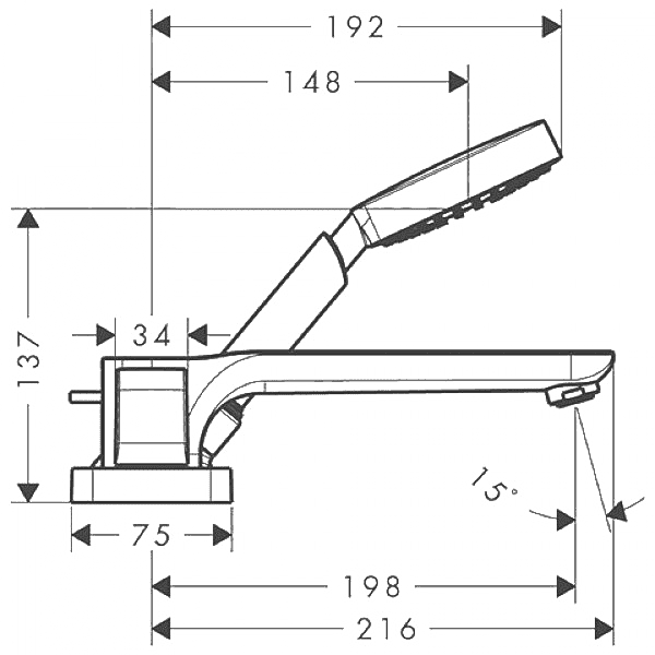 ЧертежAxor Urquiola (11443000)