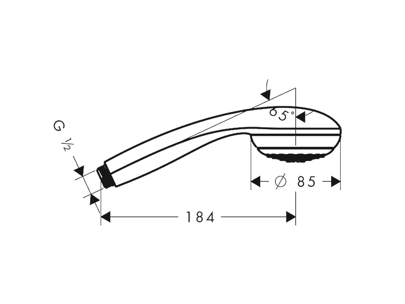 ЧертежHansgrohe Crometta 85 1jet (28585000)