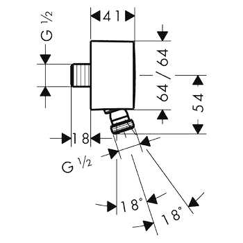 ЧертежHansgrohe Fixfit (27414000)