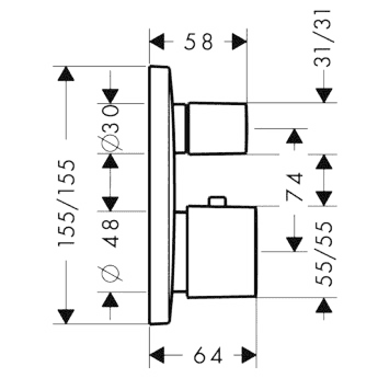 ЧертежHansgrohe PuraVida (15775000)