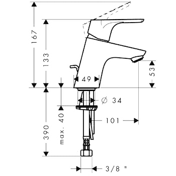 ЧертежHansgrohe Focus (31730000)