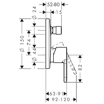ЧертежHansgrohe Focus (31945000)