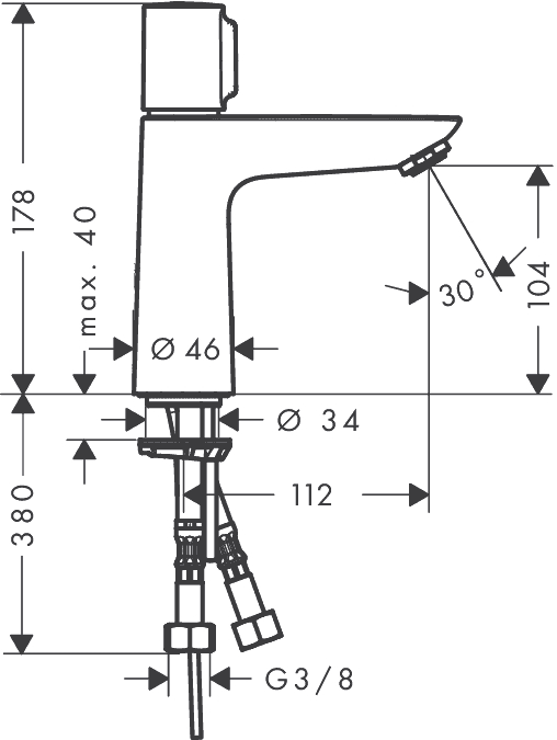 ЧертежHansgrohe Talis Select E (71751000)