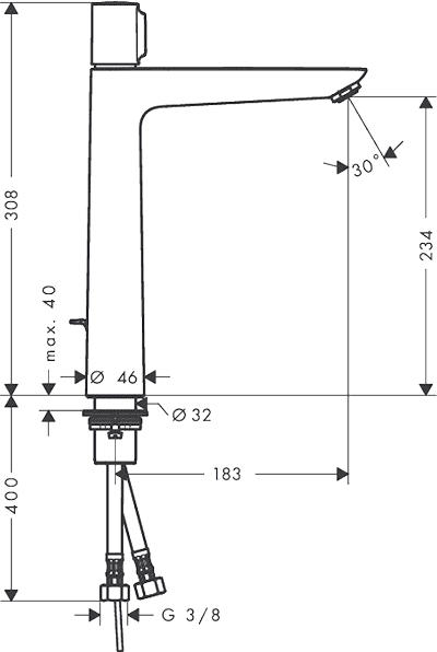 ЧертежHansgrohe Talis Select E (71752000)
