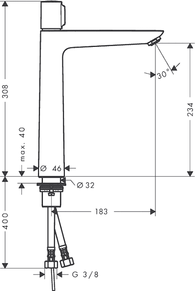 ЧертежHansgrohe Talis Select E (71753000)