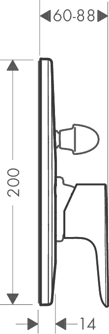 ЧертежHansgrohe Talis E (71746000)