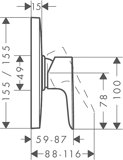 ЧертежHansgrohe Talis E (71768000)