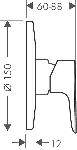 ЧертежHansgrohe Talis E (71766000)