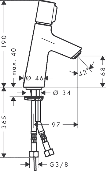 ЧертежHansgrohe Talis Select S (72041000)