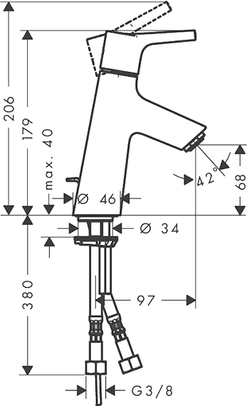 ЧертежHansgrohe Talis S (72013000)
