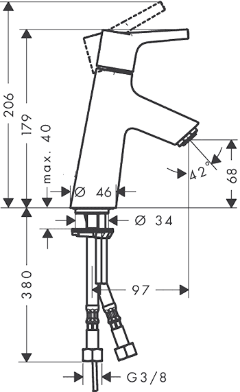ЧертежHansgrohe Talis S (72017000)
