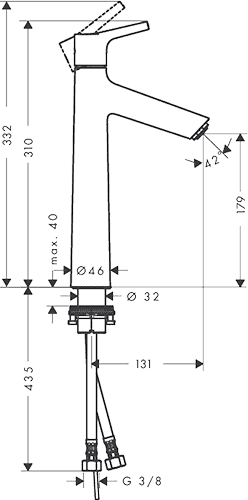 ЧертежHansgrohe Talis S (72032000)