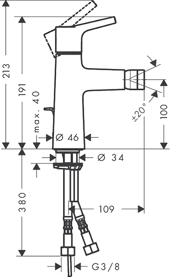 ЧертежHansgrohe Talis S (72200000)