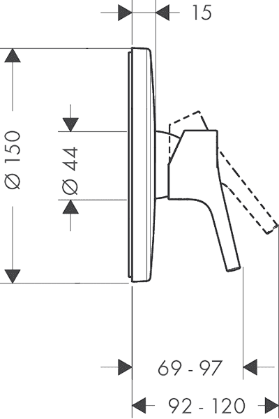 ЧертежHansgrohe Talis S (72606000)